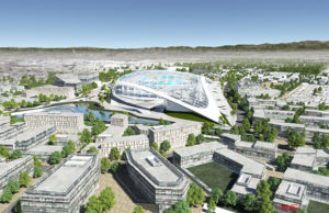City of Champions Stadium rendering (courtesy of HKS via the Urban Land Institute)