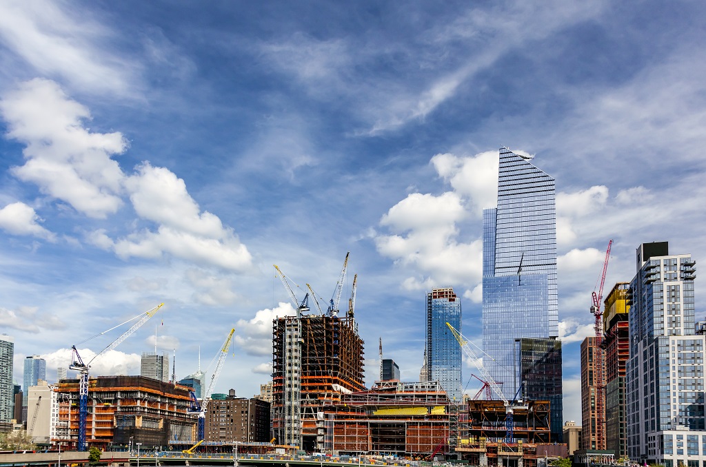 view of NYC Hudson Yards development site