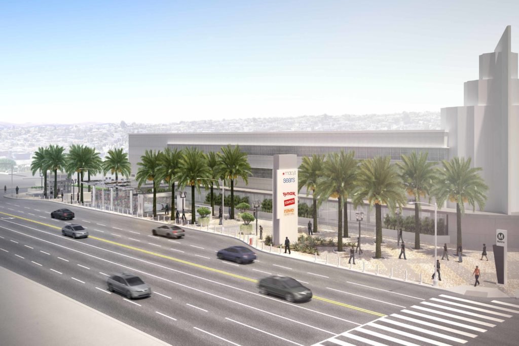 Rendering of the future Martin Luther King Jr station, on the Crenshaw-LAX light rail line