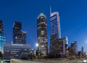 Wilshire Grand Center (right) - courtesy of AC Martin via wilshiregrandcenter.com