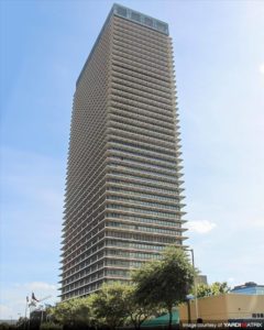 full view of ExxonMobil's tower at 800 Bell Street