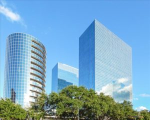Greenway Plaza in Houston, part of Cousins Properties' merger with Parkway Properties (via Yardi Matrix)