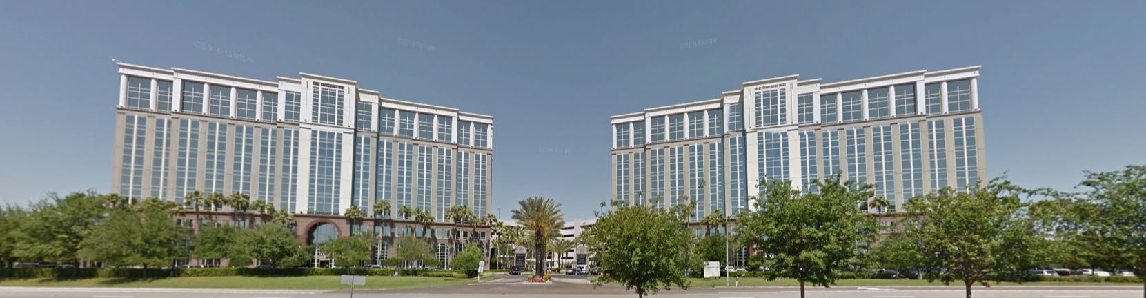 google street view of two office buildings at tampa, florida conrporate center