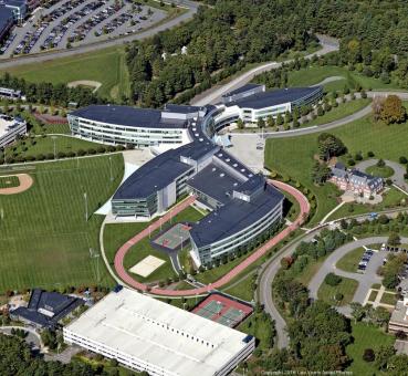 Lee Vants aerial photo of Reebok HQ in Canton MASS via boston business journal