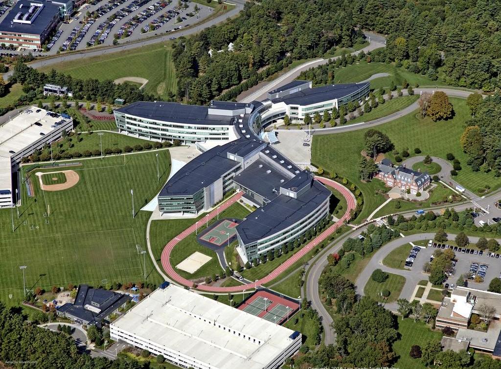 Lee Vants aerial photo of Reebok HQ in Canton MASS via boston business journal
