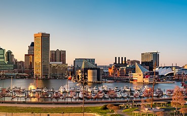 view of Baltimore Maryland skyline