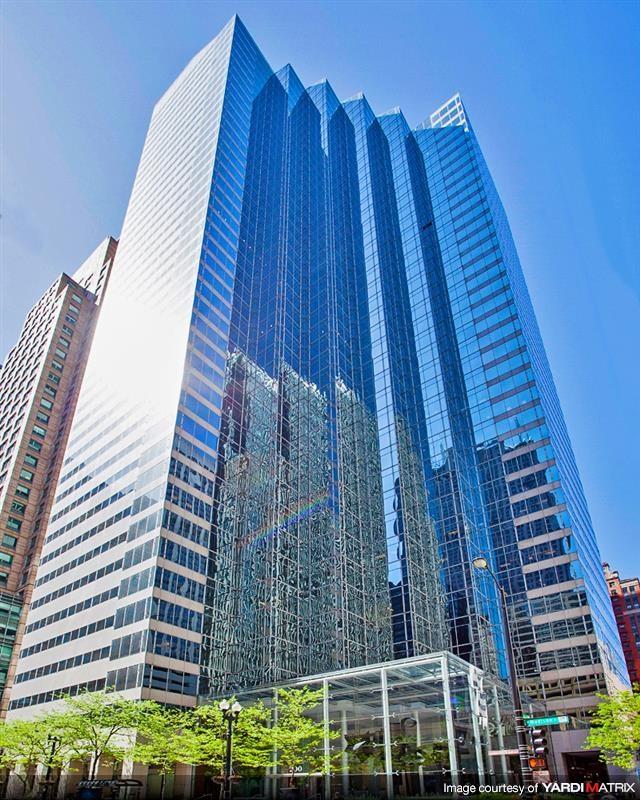 street view of the office tower at 200 West Madison in Chicago, image courtesy of Yardi Matrix