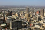 aerial view of san antonio texas cityscape