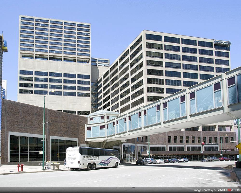 River North Point second-floor skywalk