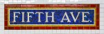 Sign of subway 5th Ave Station NYC Manhattan
