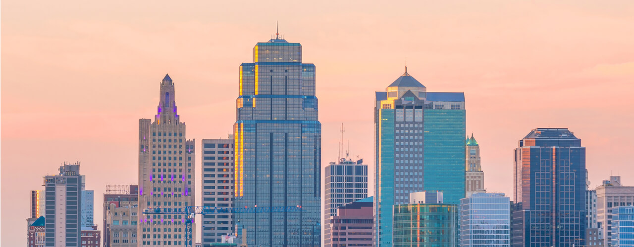 Overview of the skyline of Kansas City, MO.
