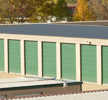 A storage facility with several self storage units