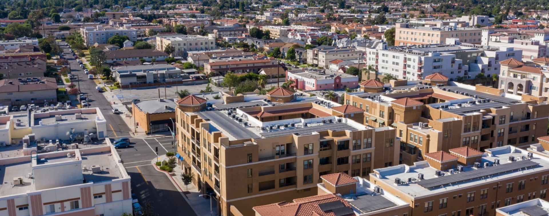 alhambra california aerial view