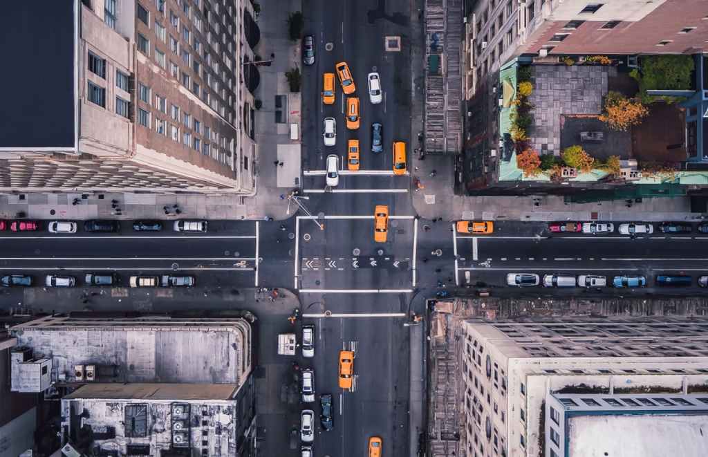 Manhattan aerial view