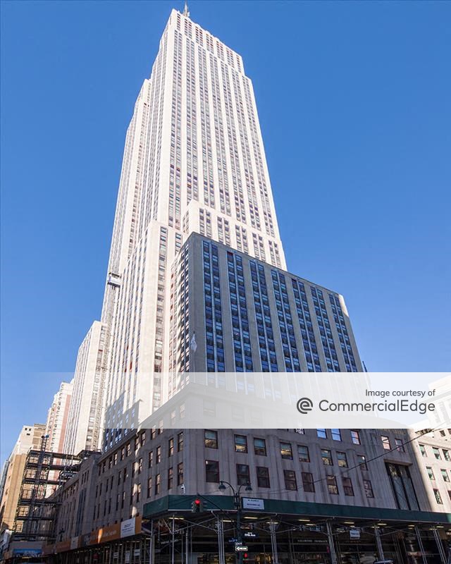 The Empire State Building viewed from street level