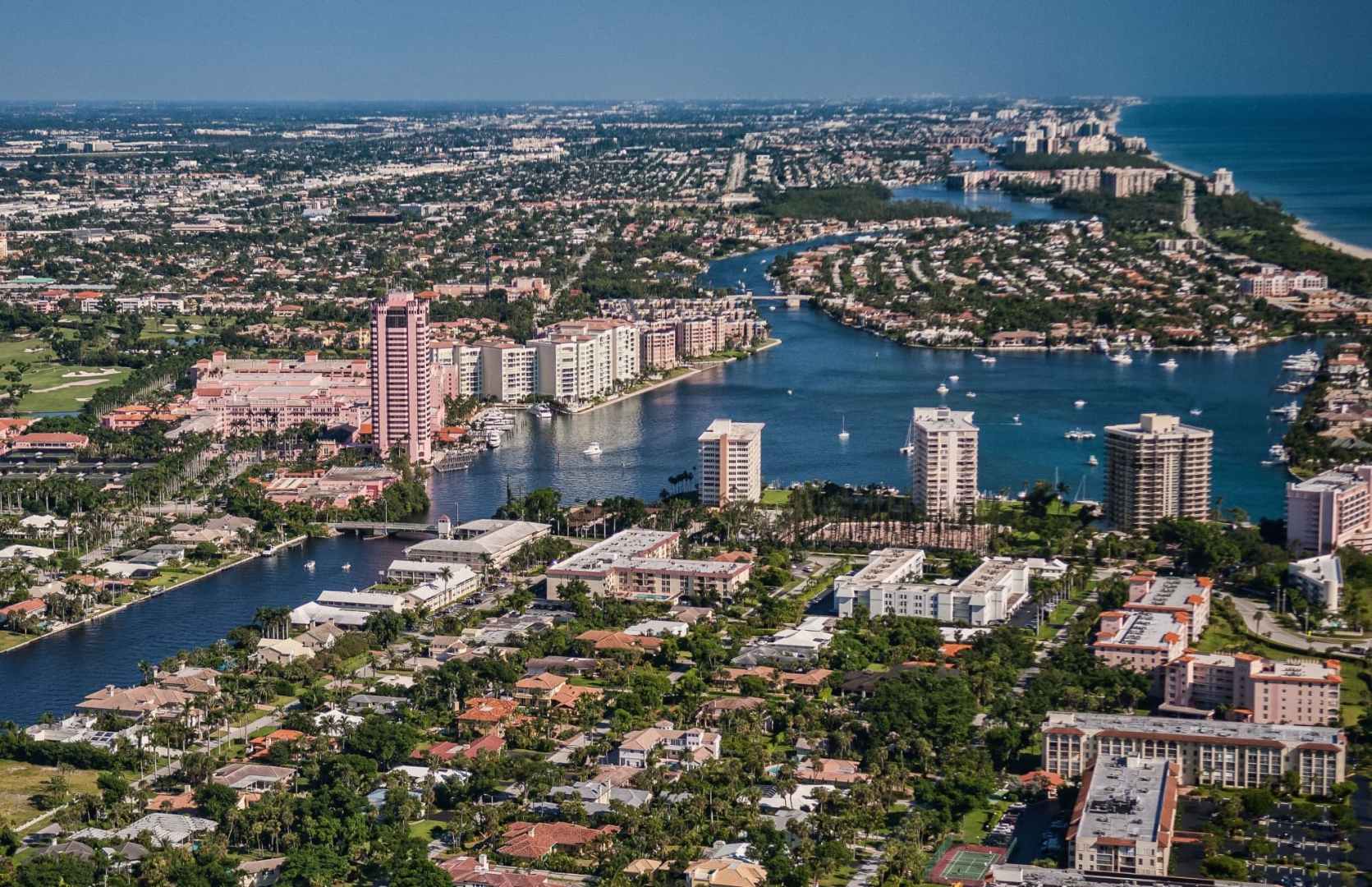 Boca Raton Florida aerial view