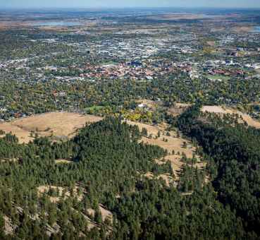 aerial view of the boulder colorado area from flatiron mountain