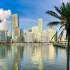 view of the Miami Brickell neighborhood skyline from across the water
