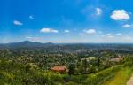 aerial panoramic view of suburban san diego landscape