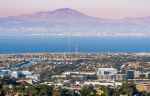 panoramic view of san carlos, california, on the shore of san francisco bay