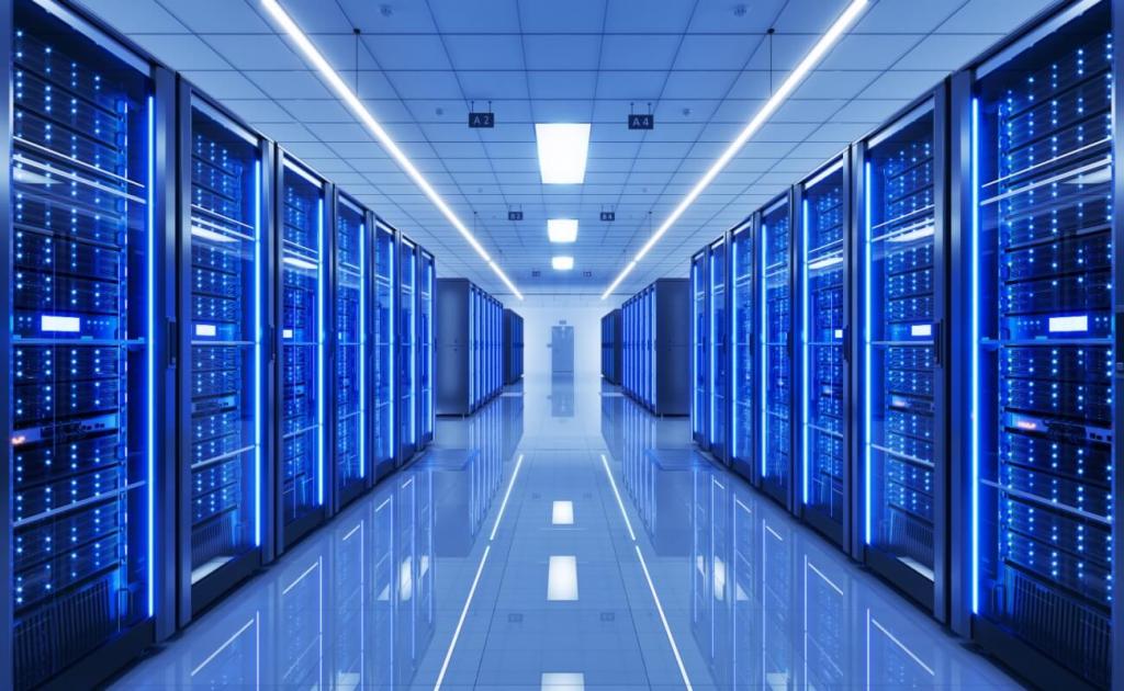 View inside data center