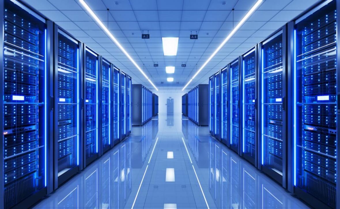 View inside data center