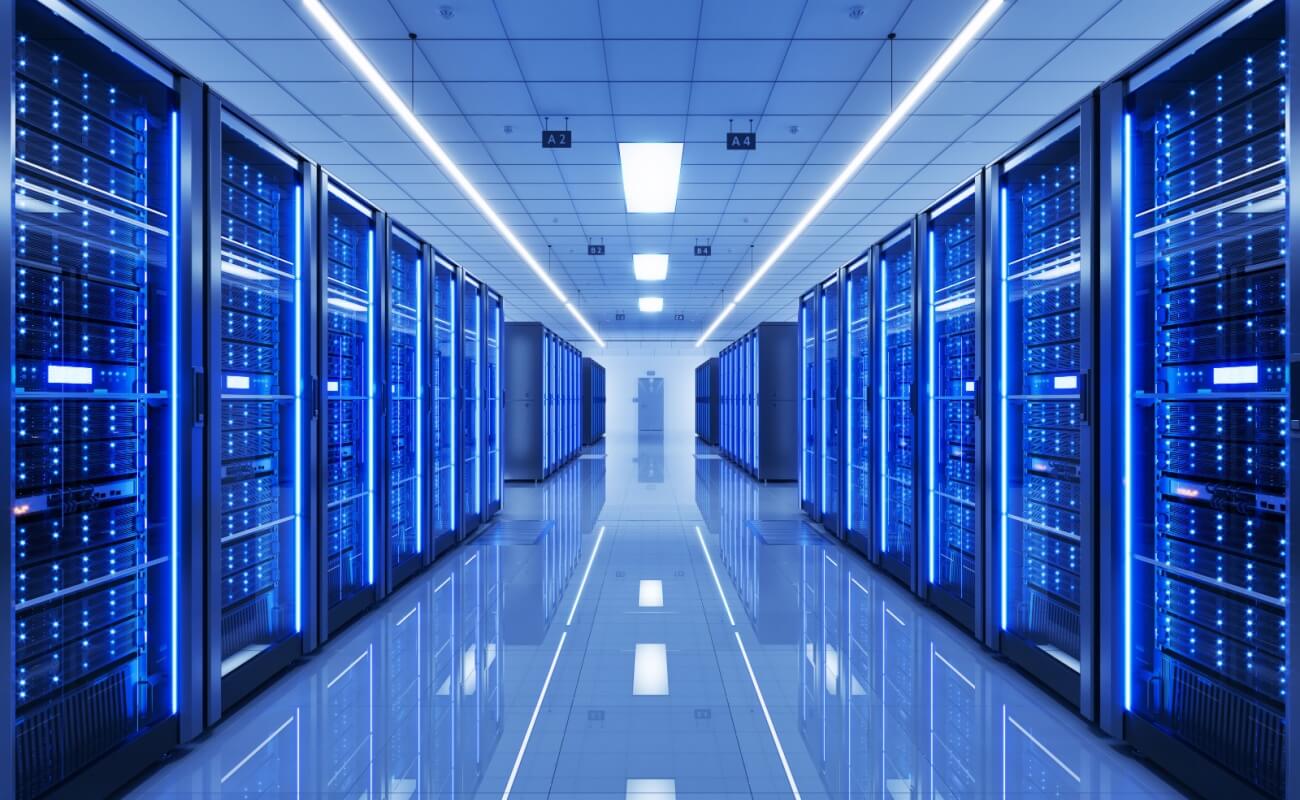 View inside data center