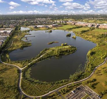 aerial panoramic view of the glenview illinois community north of chicago