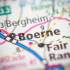 map detail showing boerne texas northwest of san antonio texas