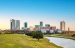 panoramic view of the fort worth texas central business district skyline