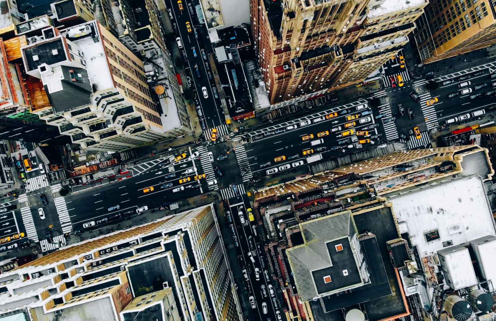aerial view Manhattan