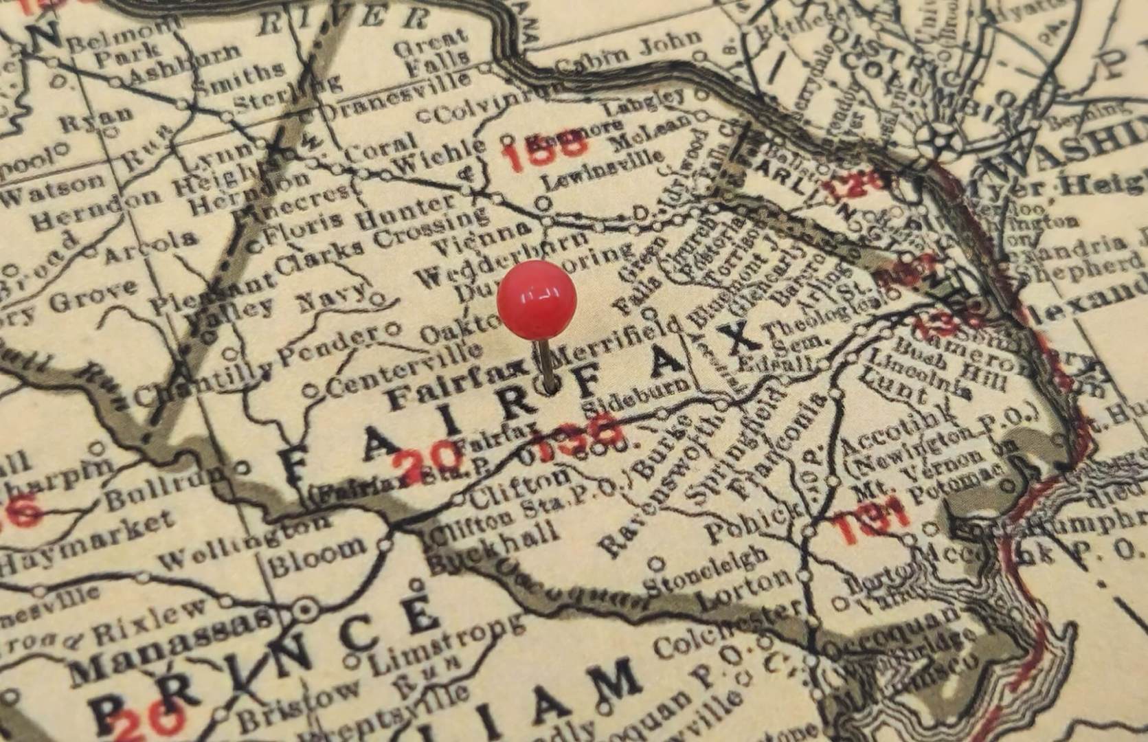 map location of chantilly virginia within fairfax county