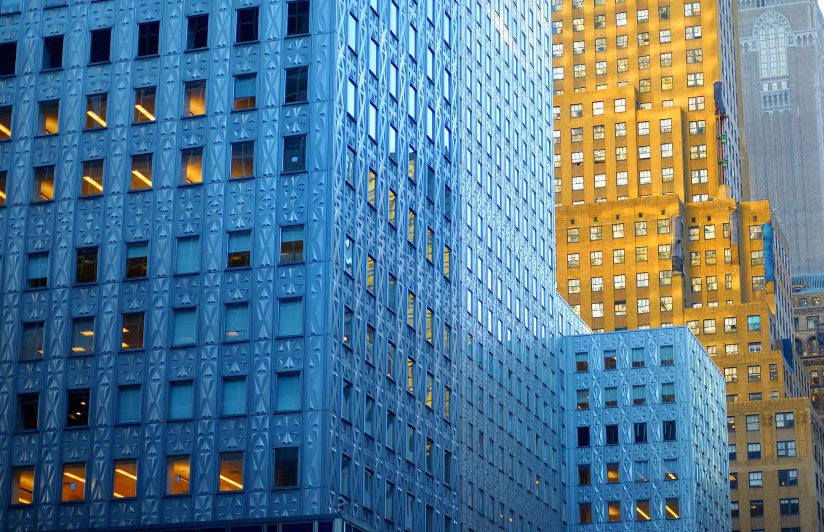 nyc office properties detail of socony mobil building facade