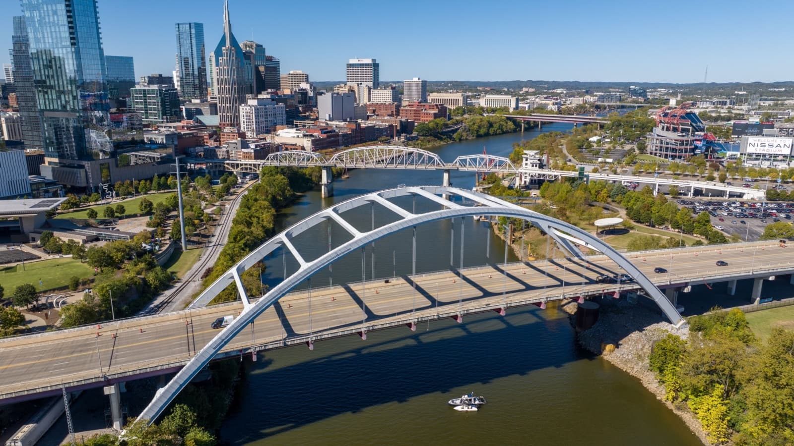 nashville tennessee aerial panoramic view of the region