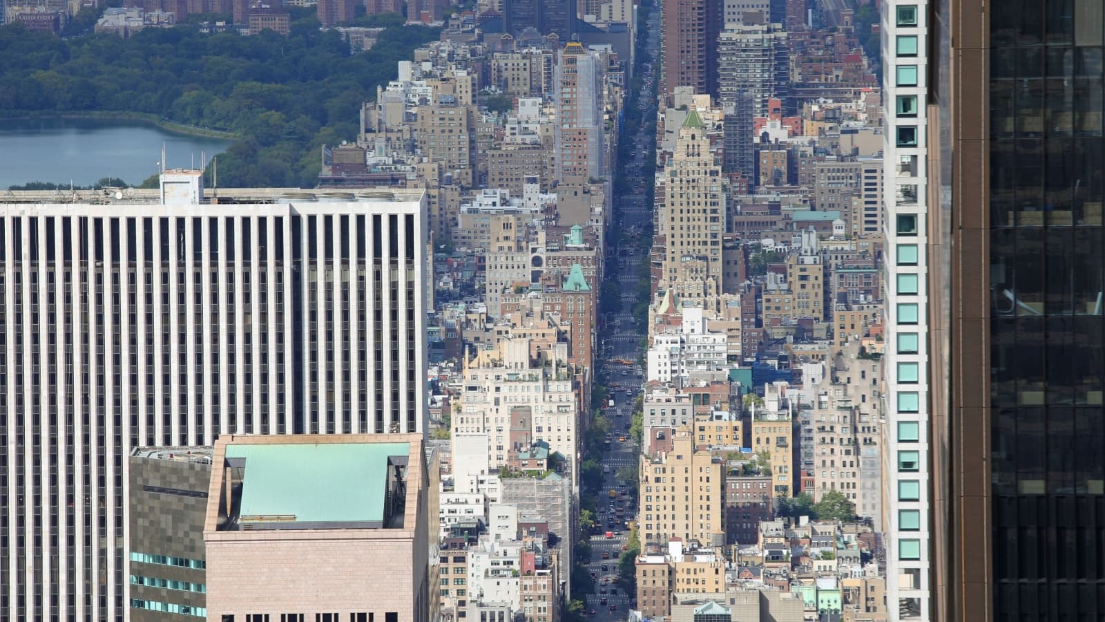 manhattan office properties investment assets aerial view