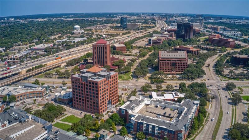 aerial panoramic view of Dallas-Fort Worth submarket Richardson, Texas