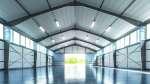 bright interior of warehouse building