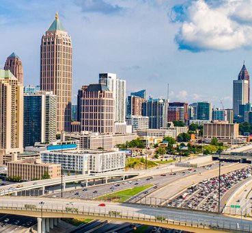 Atlanta Georgia Downtown Skyline Aerial