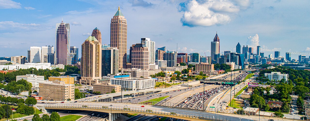 Atlanta Georgia Downtown Skyline Aerial