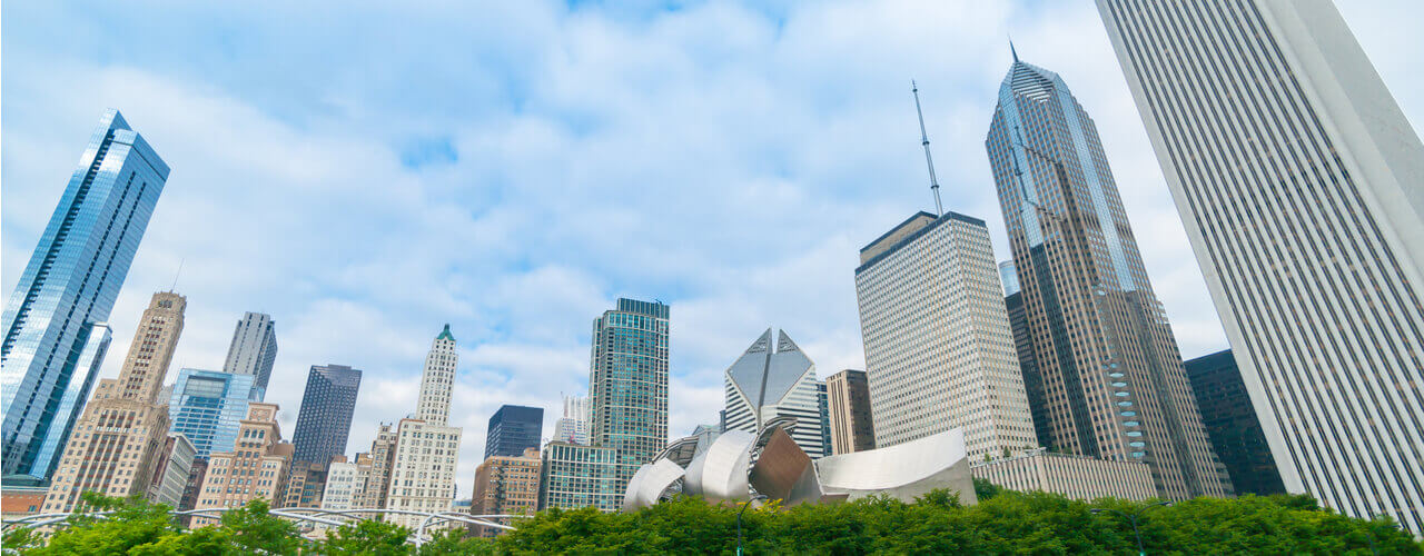 Chicago central buisiness district Millenium Park office buildings