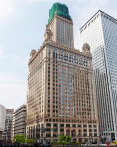 Jewelers Building, 35 East Wacker Dr., Chicago seen from the river