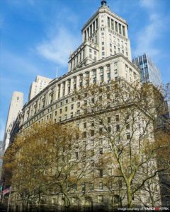 street level view of the standard oil building at 26 broadway in lower manhattan new york city