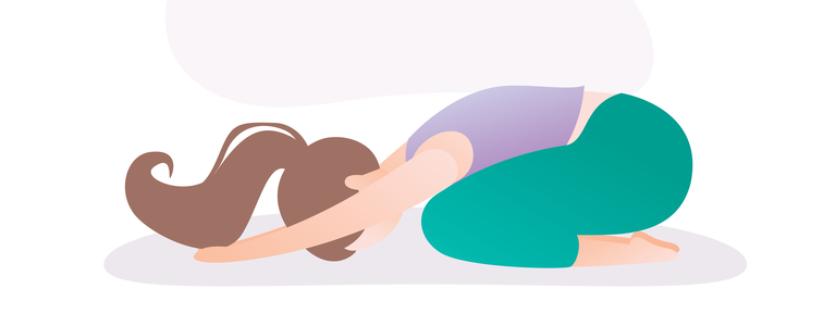 Office workouts - balasana pose