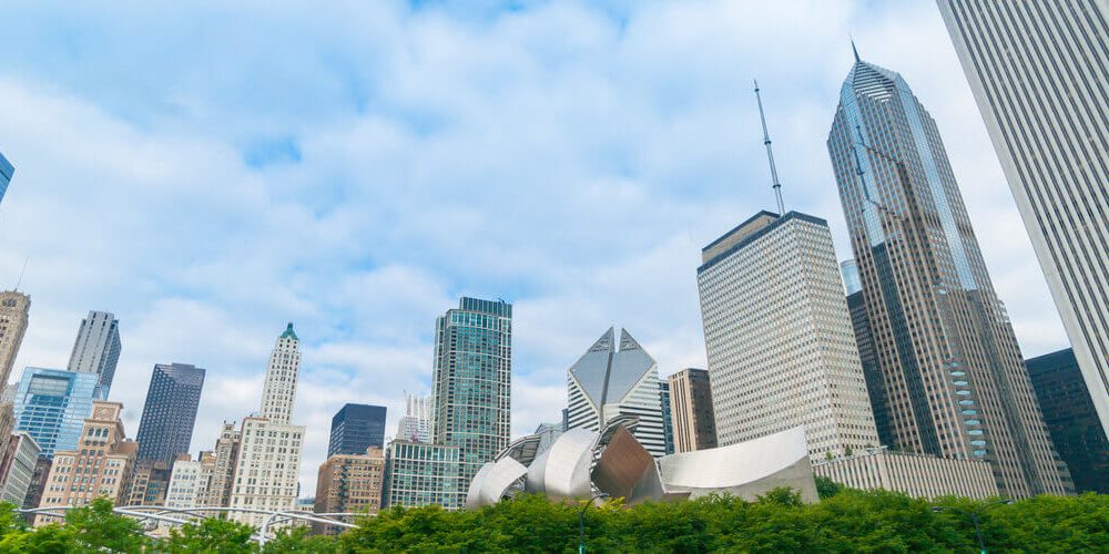 Chicago central buisiness district Millenium Park office buildings