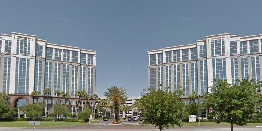 google street view of two office buildings at tampa, florida conrporate center