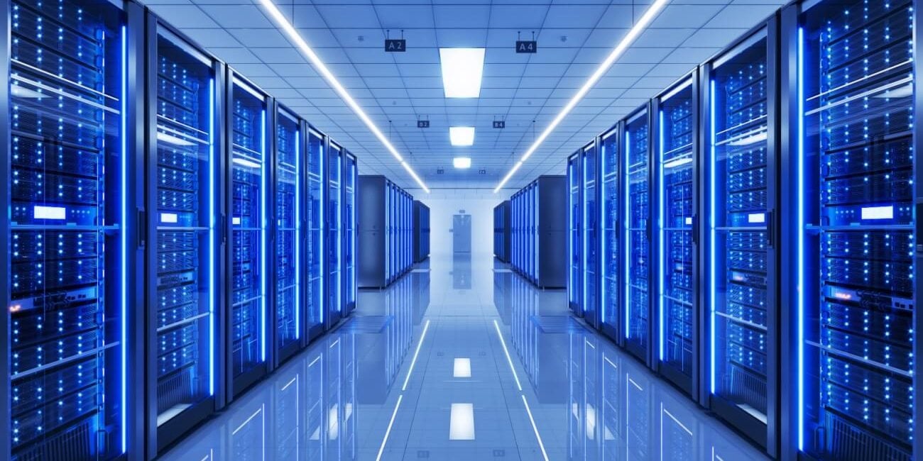 View inside data center