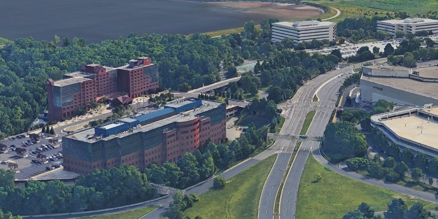 google 3d aerial imagery of 51, 101 and 103 jfk turnpike in short hills new jersey