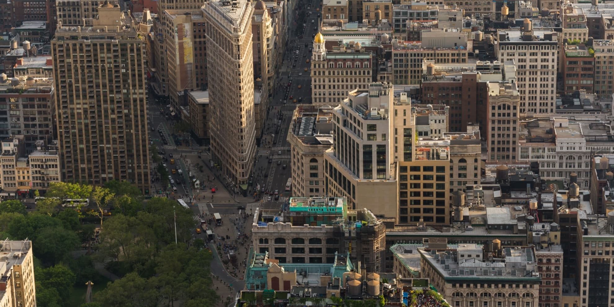Aerial view of Flatiron Building