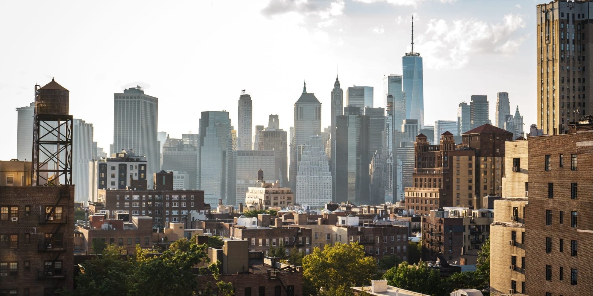 aerial view of Financial District