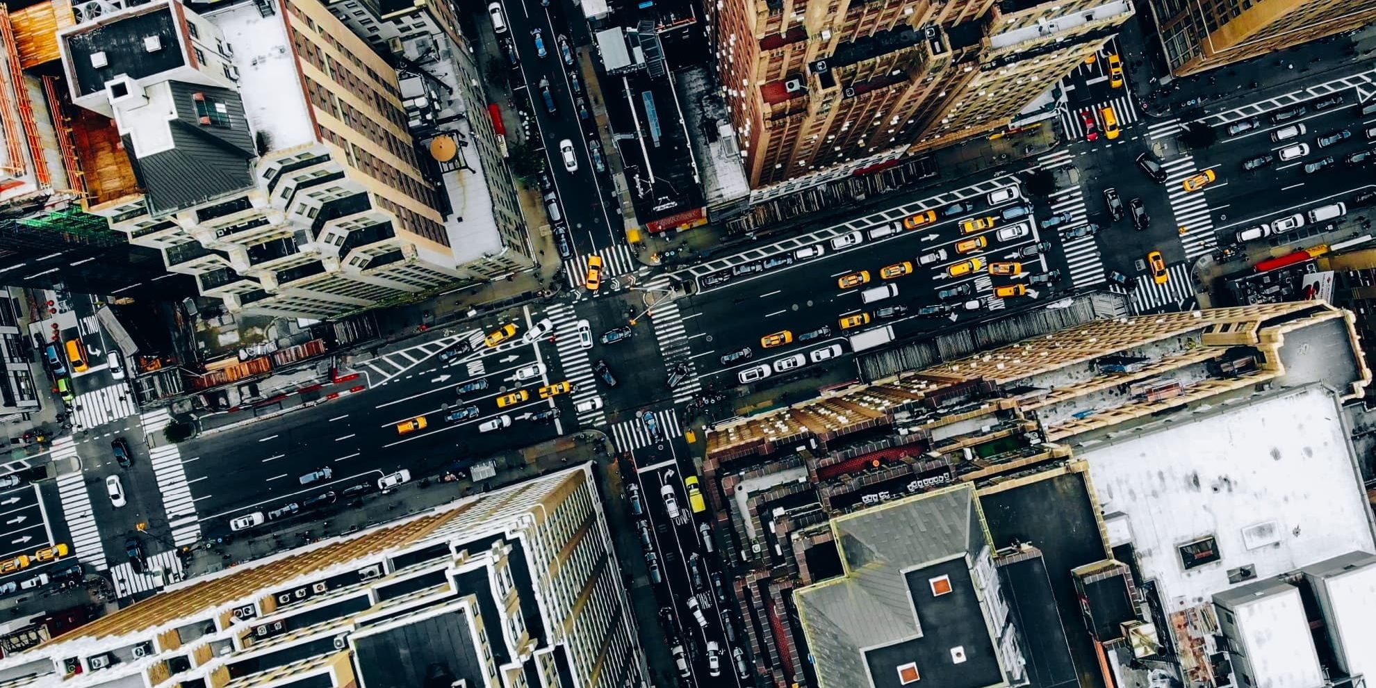 aerial view Manhattan